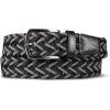 imageNautica Mens Casual Leather Belt  Everyday  Classic  Pants  Jeans  Khakis  Chinos  Metal BuckleBraided Two Tone  BlackGrey