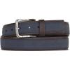 imageNautica Mens Casual Leather Belt  Everyday  Classic  Pants  Jeans  Khakis  Chinos  Metal BuckleCasual Overlay  Navy