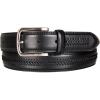 imageNautica Mens Double Stitch Dress Leather Belt for Suits and PantsLeather Laced  Black