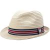 imageNautica Mens Fedora Hat  Classic Brim Straw Sun Hat with UV Protection and Decorative Band for Outdoor AdventuresKhakiRed