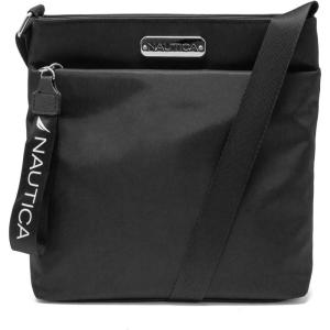 imageNautica Diver Nylon Small Womens Crossbody Bag Purse with Adjustable Shoulder StrapBlack