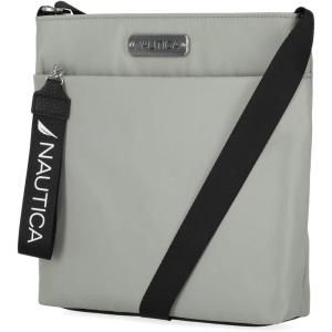 imageNautica Diver Nylon Small Womens Crossbody Bag Purse with Adjustable Shoulder StrapDoveGrey