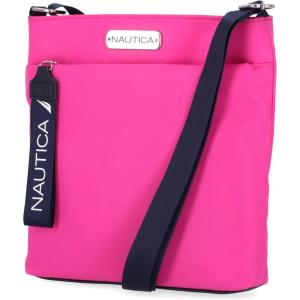 imageNautica Diver Nylon Small Womens Crossbody Bag Purse with Adjustable Shoulder StrapHot Pink