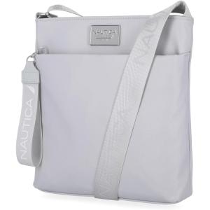 imageNautica Diver Nylon Small Womens Crossbody Bag Purse with Adjustable Shoulder StrapIce Grey