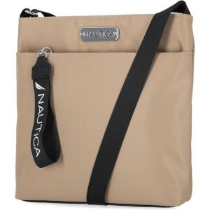 imageNautica Diver Nylon Small Womens Crossbody Bag Purse with Adjustable Shoulder StrapKhaki
