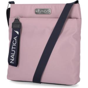 imageNautica Diver Nylon Small Womens Crossbody Bag Purse with Adjustable Shoulder StrapLilac Rose