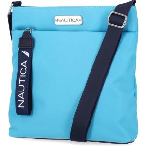 imageNautica Diver Nylon Small Womens Crossbody Bag Purse with Adjustable Shoulder StrapScuba Blue