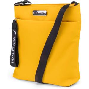 imageNautica Diver Nylon Small Womens Crossbody Bag Purse with Adjustable Shoulder StrapSunny Yellow