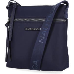 imageNautica Diver Nylon Small Womens Crossbody Bag Purse with Adjustable Shoulder StrapZipper Up Indigo
