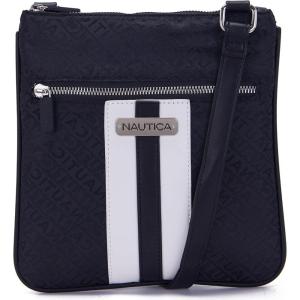 imageNautica Lakeside Signature Jaquard North South Crossbody BagBlack