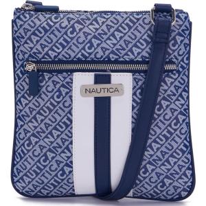 imageNautica Lakeside Signature Jaquard North South Crossbody BagIndigo