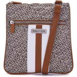 imageNautica Lakeside Signature Jaquard North South Crossbody BagKhaki