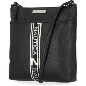 imageNautica Lakeside Signature Jaquard North South Crossbody BagLinked Black