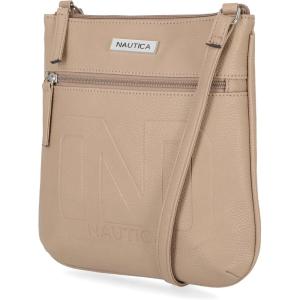 imageNautica Lakeside Signature Jaquard North South Crossbody BagMushroom Bannerman