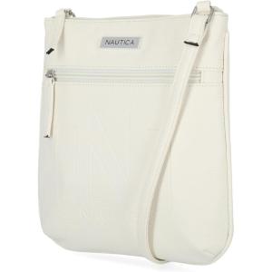 imageNautica Lakeside Signature Jaquard North South Crossbody BagWhite