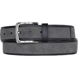 imageNautica Mens Casual Leather Belt  Everyday  Classic  Pants  Jeans  Khakis  Chinos  Metal BuckleCasual Overlay  Grey