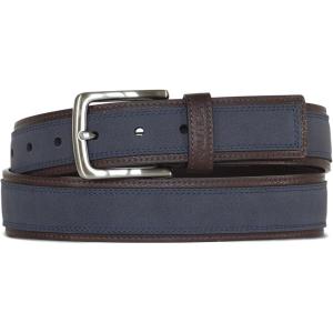 imageNautica Mens Casual Leather Belt  Everyday  Classic  Pants  Jeans  Khakis  Chinos  Metal BuckleCasual Overlay  Navy