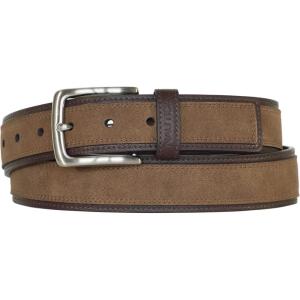 imageNautica Mens Casual Leather Belt  Everyday  Classic  Pants  Jeans  Khakis  Chinos  Metal BuckleCasual Overlay  Tan
