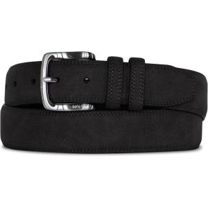 imageNautica Mens Casual Leather Belt  Everyday  Classic  Pants  Jeans  Khakis  Chinos  Metal BuckleCasual Padded  Black