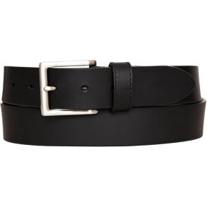 imageNautica Mens Casual Leather Belt  Everyday  Classic  Pants  Jeans  Khakis  Chinos  Metal BuckleDebossed Logo  Black