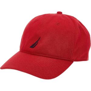 imageNautica Mens Classic Logo Adjustable BaseballCap HatDeck Red