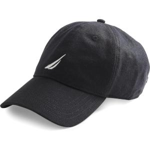 imageNautica Mens Classic Logo Adjustable BaseballCap HatTrue Black