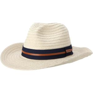 imageNautica Mens Fedora Hat  Classic Brim Straw Sun Hat with UV Protection and Decorative Band for Outdoor AdventuresKhaki