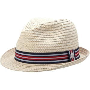 imageNautica Mens Fedora Hat  Classic Brim Straw Sun Hat with UV Protection and Decorative Band for Outdoor AdventuresKhakiRed