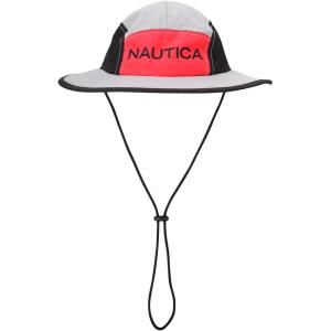 imageNautica Mens Mainsail Boonie Hat  UV Protection Wide Brim Safari Fishing HatGrey