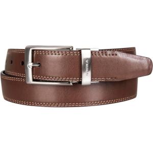 imageNautica Mens Reversible Leather Belt  2in1  Classic  Everyday  Business  Work  Dress  Casual  Metal BuckleDouble Stitch  BlackBrown