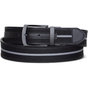 imageNautica Mens Reversible Leather Belt  2in1  Classic  Everyday  Business  Work  Dress  Casual  Metal BuckleSignature Logo  Black RibbonLeather