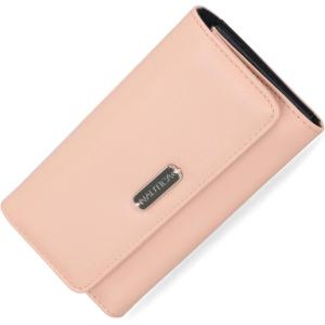 imageNautica Money Manager RFID Slim and Small Wallet for Women  Credit Card Holder with Coin Purse and Zipper Wallet Womens Clutch OrganizerPetal Pink