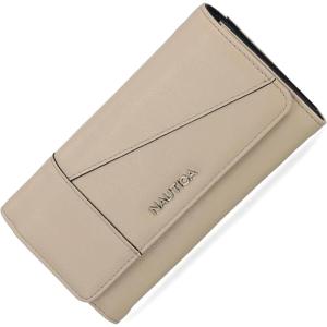 imageNautica Money Manager RFID Slim and Small Wallet for Women  Credit Card Holder with Coin Purse and Zipper Wallet Womens Clutch OrganizerTaupe
