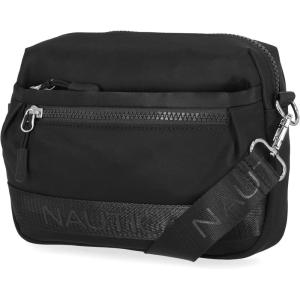 imageNautica Nylon Bean crossbodyBelt Bag adjustable shoulder strapBlack Tonal
