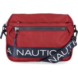 imageNautica Nylon Bean crossbodyBelt Bag adjustable shoulder strapCranberry