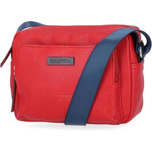 imageNautica Womens Out and About Adjustable Crossbody Bag PurseRed