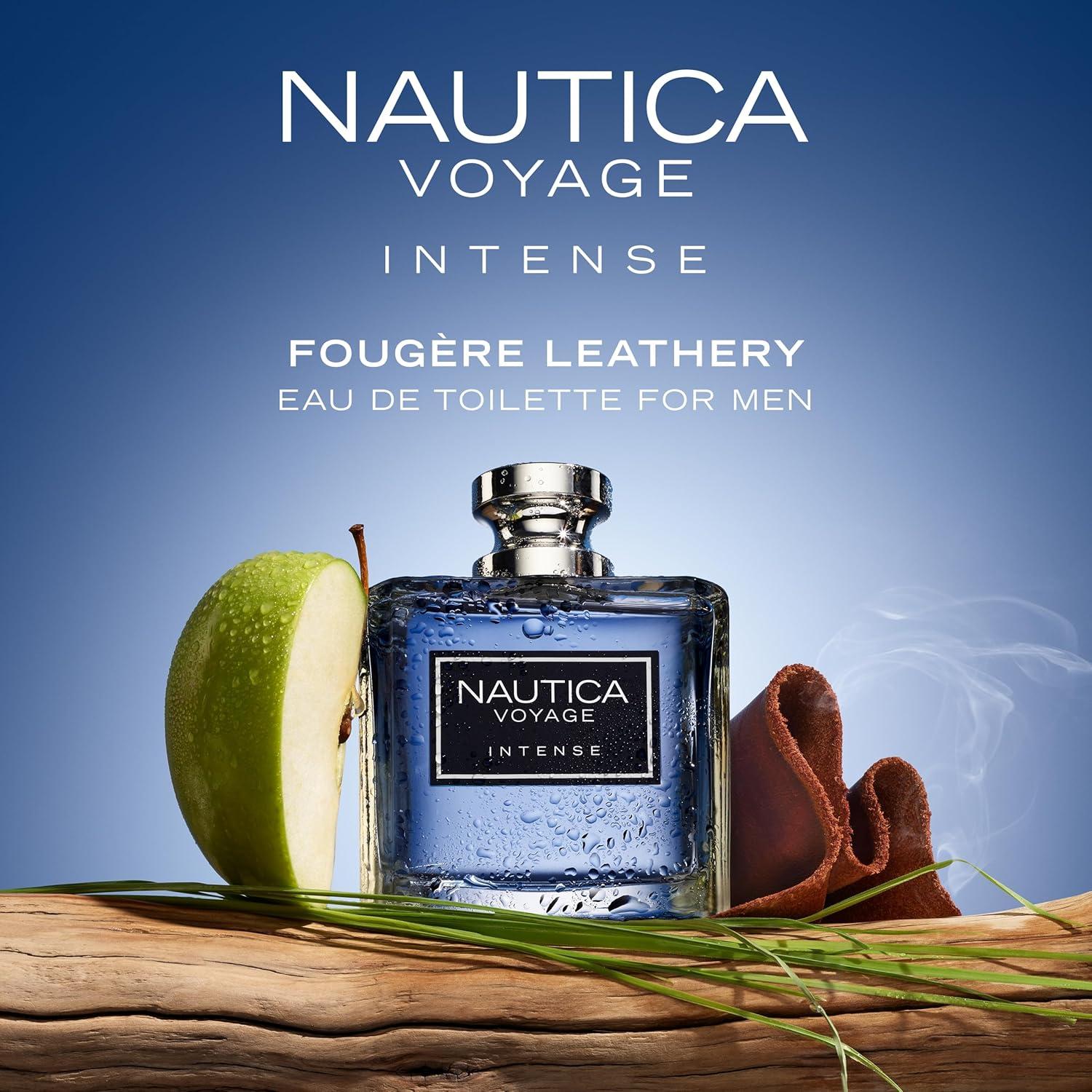 imageNautica Voyage Intense Eau de Toilette 16 fl oz Pack of 1 Notes of Vetiver Smokey Leather Mimosa Mens Fragrance Long Lasting Everyday Fragrance Travel SizeNautica Voyage Intense