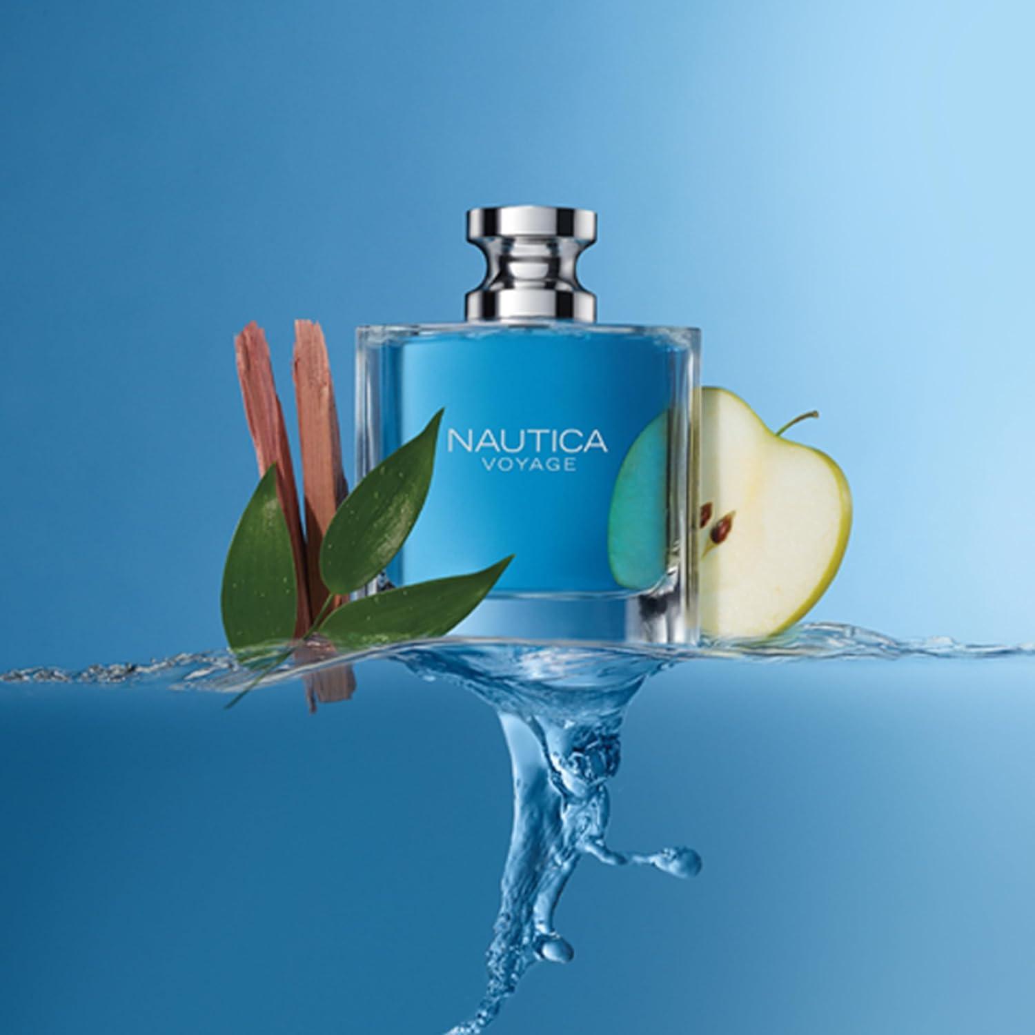 imageNautica Voyage Intense Eau de Toilette 16 fl oz Pack of 1 Notes of Vetiver Smokey Leather Mimosa Mens Fragrance Long Lasting Everyday Fragrance Travel SizeNautica Voyage