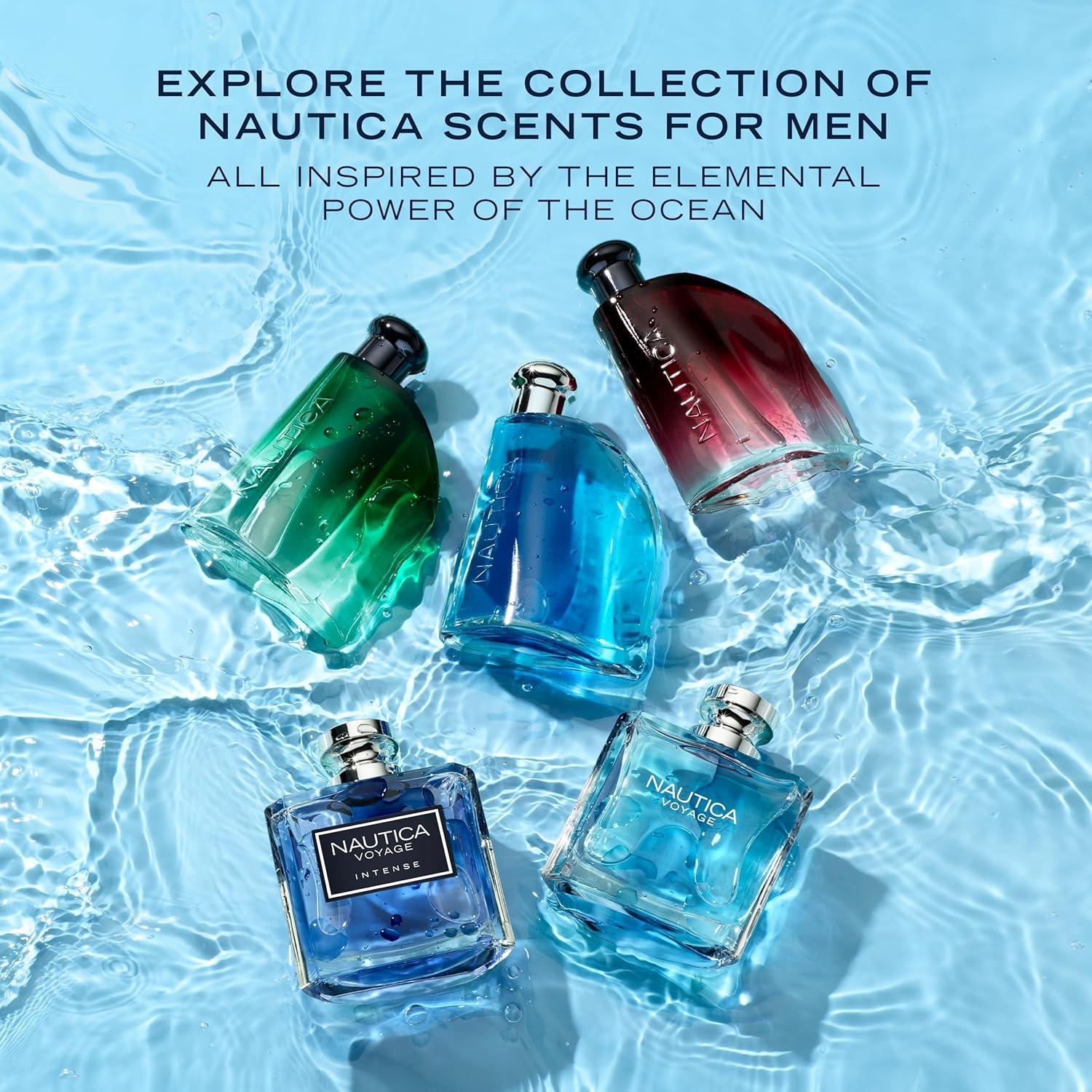 imageNautica Voyage Intense Eau de Toilette 16 fl oz Pack of 1 Notes of Vetiver Smokey Leather Mimosa Mens Fragrance Long Lasting Everyday Fragrance Travel SizeNautica Voyage