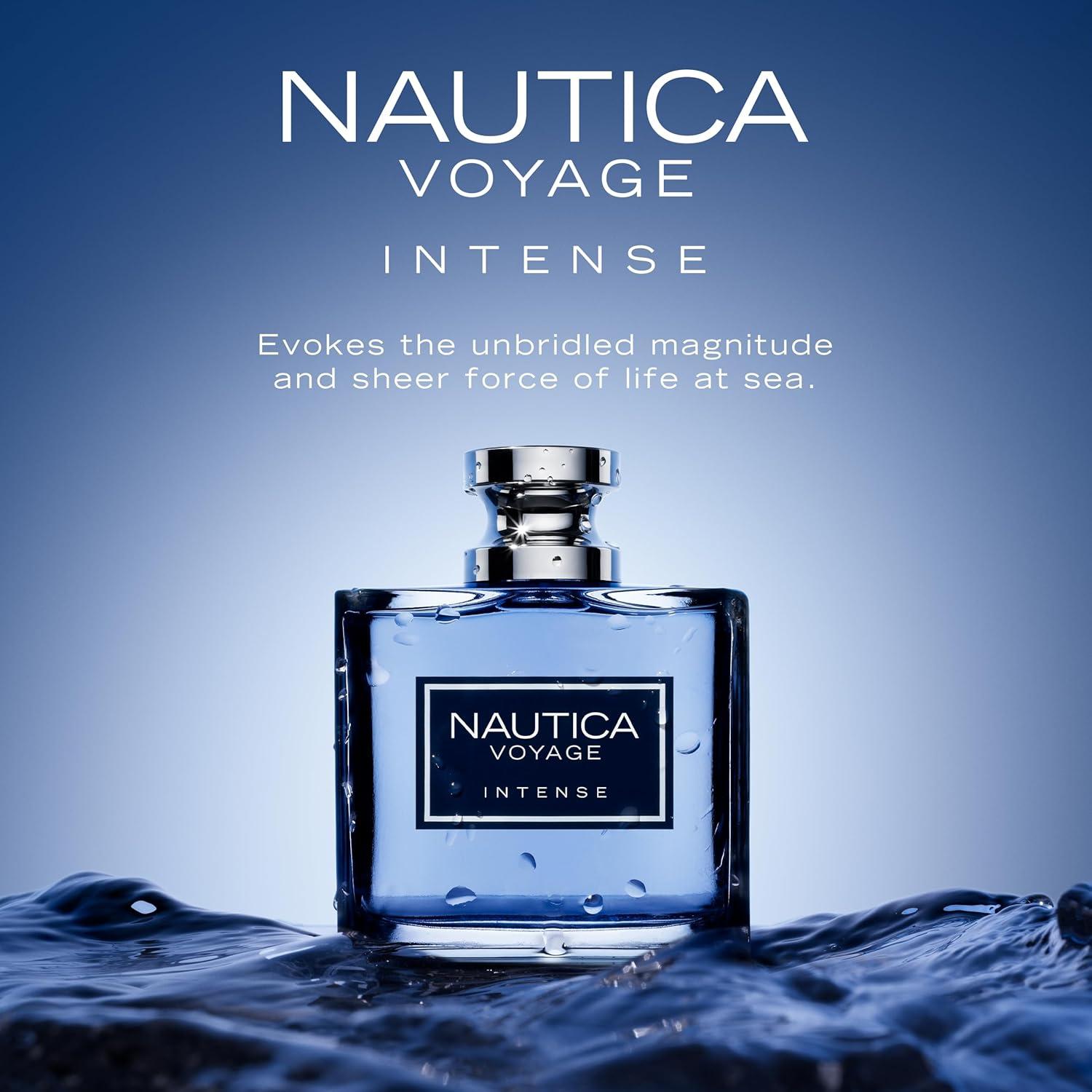 imageNautica Voyage Intense Eau de Toilette 16 fl oz Pack of 1 Notes of Vetiver Smokey Leather Mimosa Mens Fragrance Long Lasting Everyday Fragrance Travel SizeNautica Voyage Intense