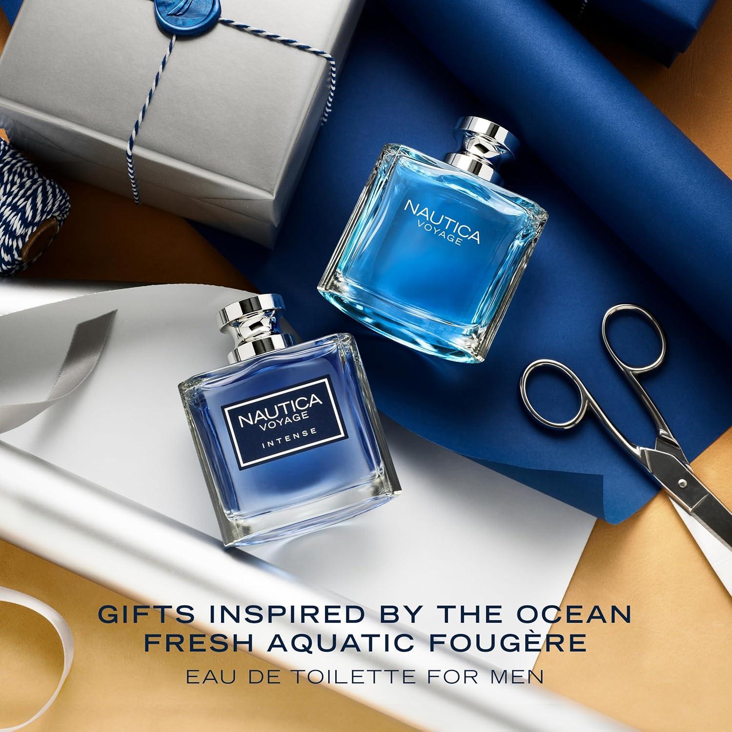 imageNautica Voyage Intense Eau de Toilette 16 fl oz Pack of 1 Notes of Vetiver Smokey Leather Mimosa Mens Fragrance Long Lasting Everyday Fragrance Travel SizeNautica Voyage Intense