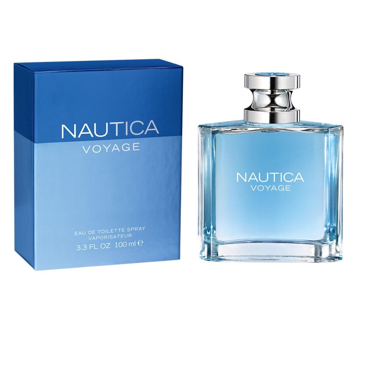 imageNautica Voyage Intense Eau de Toilette 16 fl oz Pack of 1 Notes of Vetiver Smokey Leather Mimosa Mens Fragrance Long Lasting Everyday Fragrance Travel SizeNautica Voyage