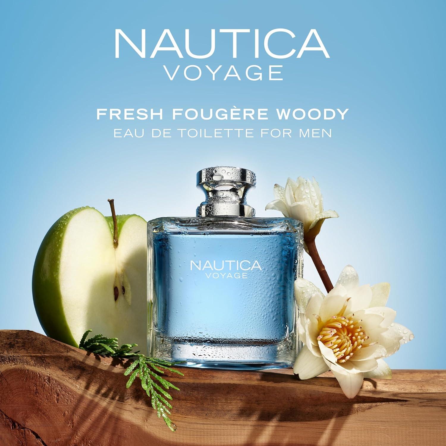 imageNautica Voyage Intense Eau de Toilette 16 fl oz Pack of 1 Notes of Vetiver Smokey Leather Mimosa Mens Fragrance Long Lasting Everyday Fragrance Travel SizeNautica Voyage