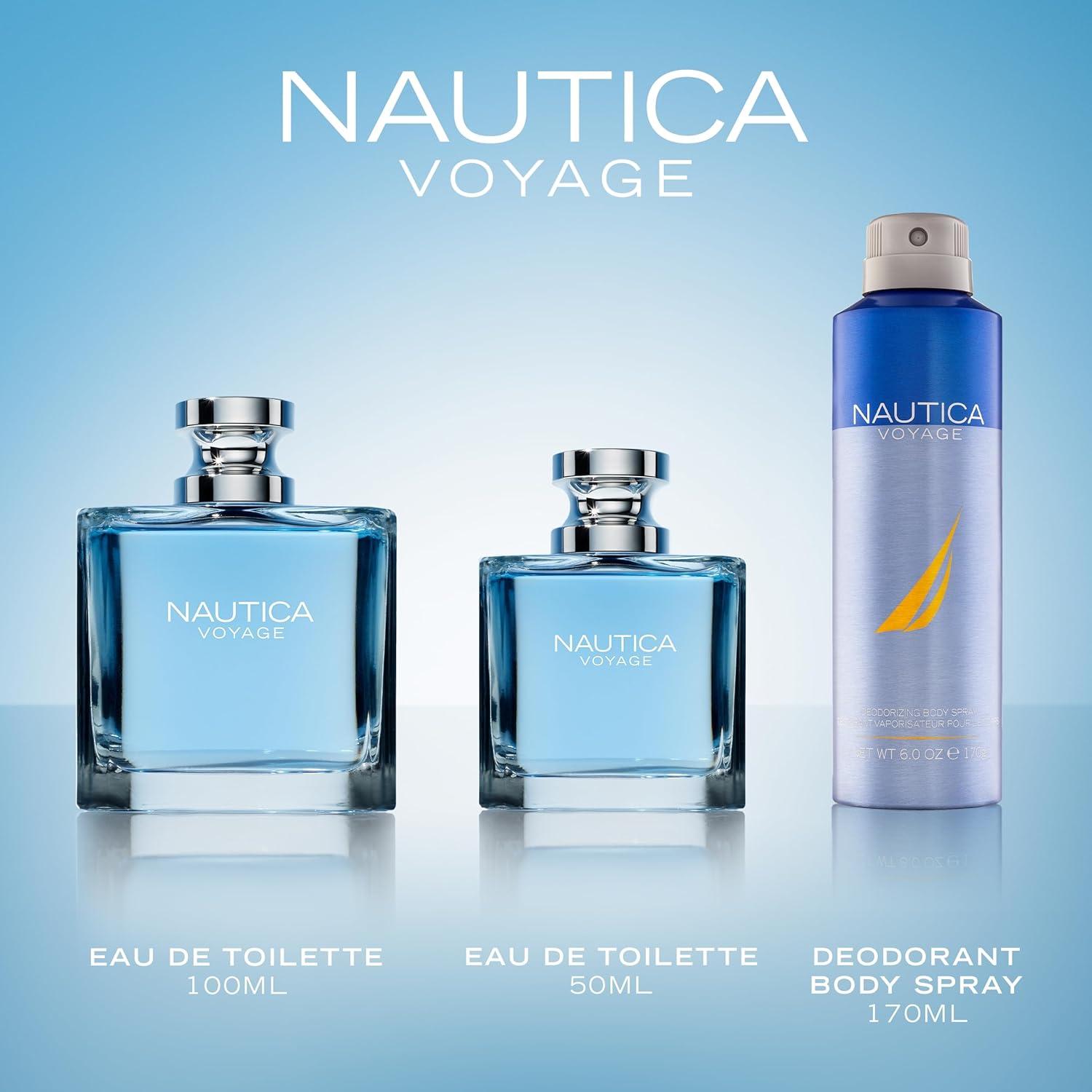 imageNautica Voyage Intense Eau de Toilette 16 fl oz Pack of 1 Notes of Vetiver Smokey Leather Mimosa Mens Fragrance Long Lasting Everyday Fragrance Travel SizeNautica Voyage