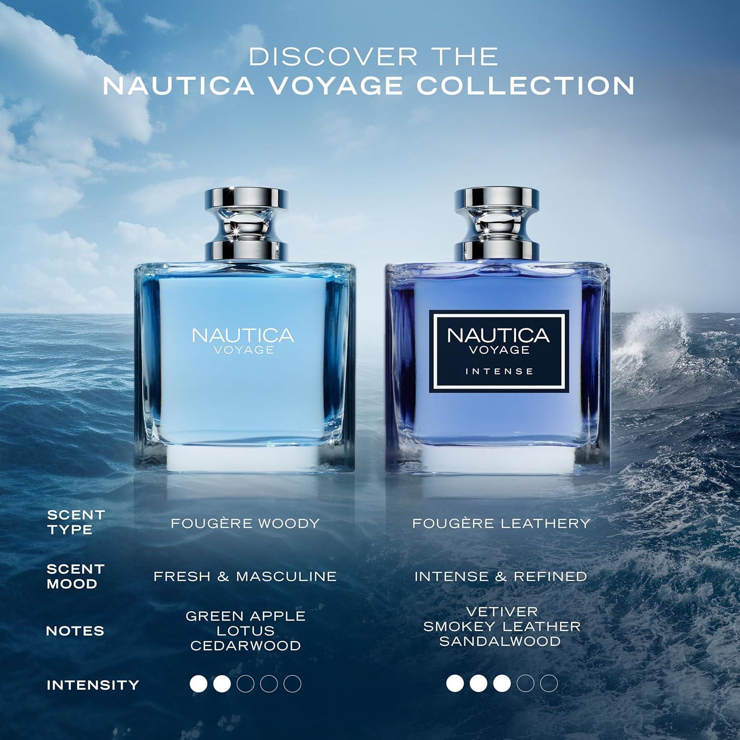 imageNautica Voyage Intense Eau de Toilette 16 fl oz Pack of 1 Notes of Vetiver Smokey Leather Mimosa Mens Fragrance Long Lasting Everyday Fragrance Travel SizeNautica Voyage Intense
