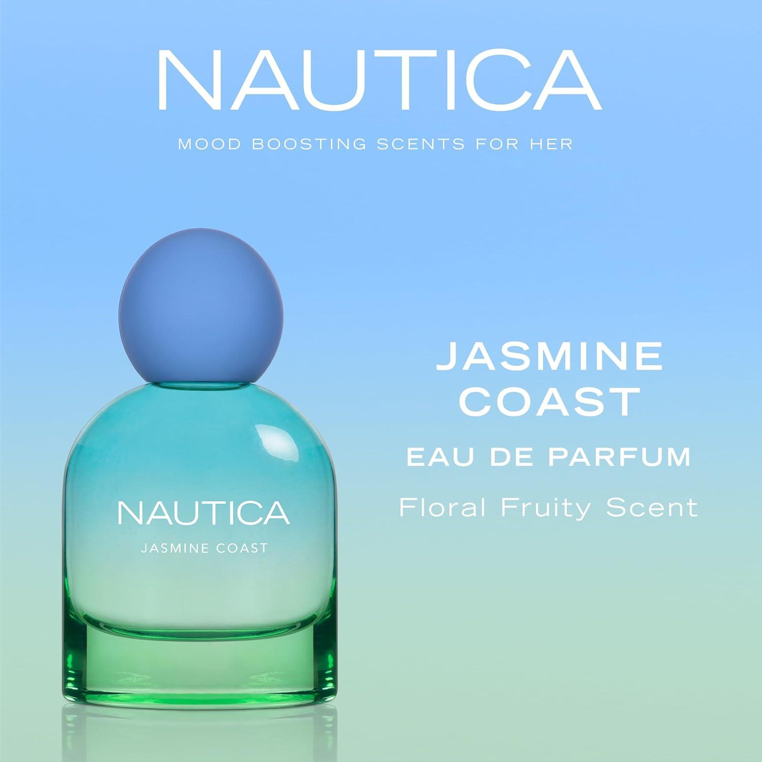 imageNautica for Her Jasmine Coast Eau De Parfum 16 Fl Oz Pack of 1 Notes of Pear Jasmine and Musk Womens Fragrance Long Lasting MoodBoosting Fragrance Vegan Formula Travel Size16 Fl Oz Pack of 1