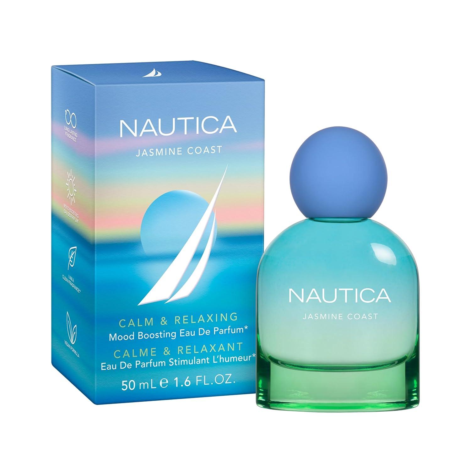 imageNautica for Her Jasmine Coast Eau De Parfum 16 Fl Oz Pack of 1 Notes of Pear Jasmine and Musk Womens Fragrance Long Lasting MoodBoosting Fragrance Vegan Formula Travel Size16 Fl Oz Pack of 1