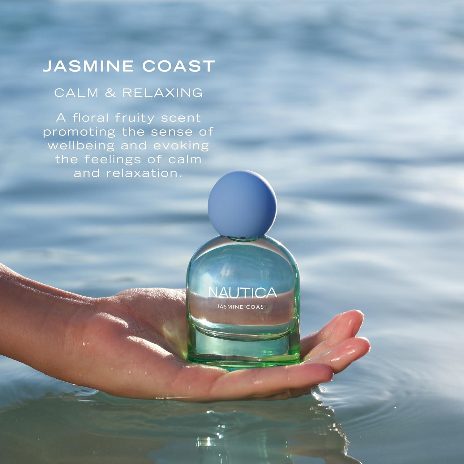 imageNautica for Her Jasmine Coast Eau De Parfum 16 Fl Oz Pack of 1 Notes of Pear Jasmine and Musk Womens Fragrance Long Lasting MoodBoosting Fragrance Vegan Formula Travel Size16 Fl Oz Pack of 1