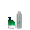 imageNautica Blue Deo Body Spray 6 fl oz Pack of 1 Notes of Basil Jasmine and Cedarwood Mens Fragrance Long Lasting Everyday FragranceGreen  Giftset
