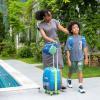 imageNautica Kids Luggage  18quot Airline Approved Rolling Hardside Upright Carryon Suitcase with Wheels Pastel ShellSubmarine Journey  5pc School Set